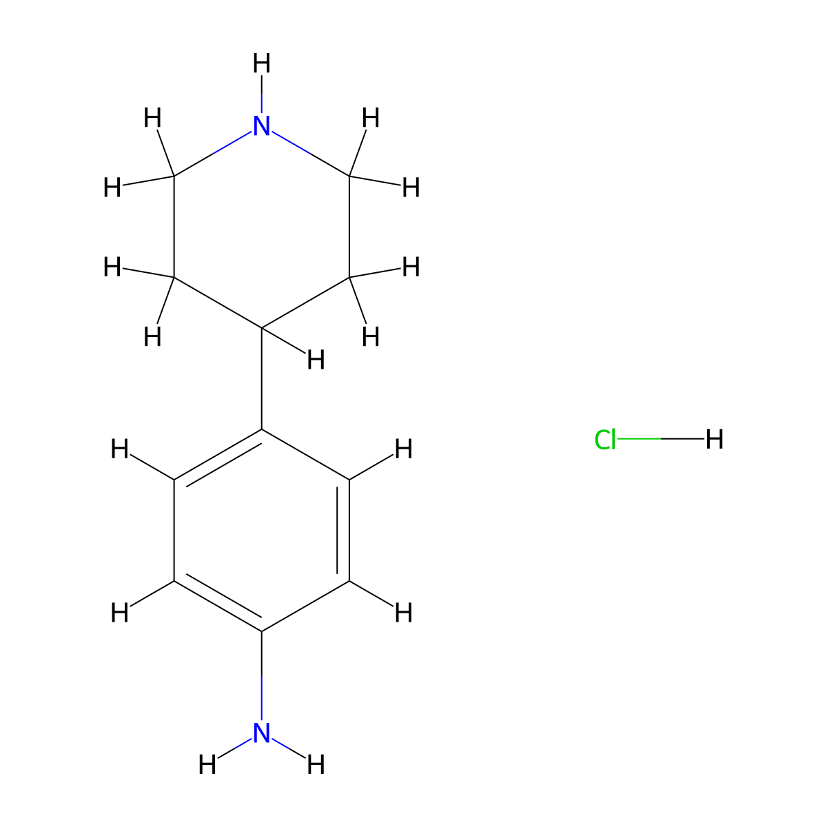 4-(Piperidin-4-YL)aniline hydrochloride molecular structure, CAS 548768-98-5