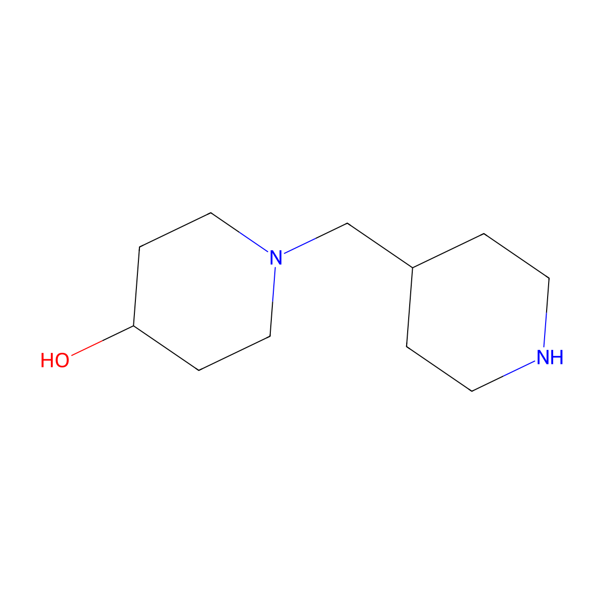 1-[(Piperidin-4-yl)methyl]piperidin-4-ol molecular structure, CAS 548769-71-7