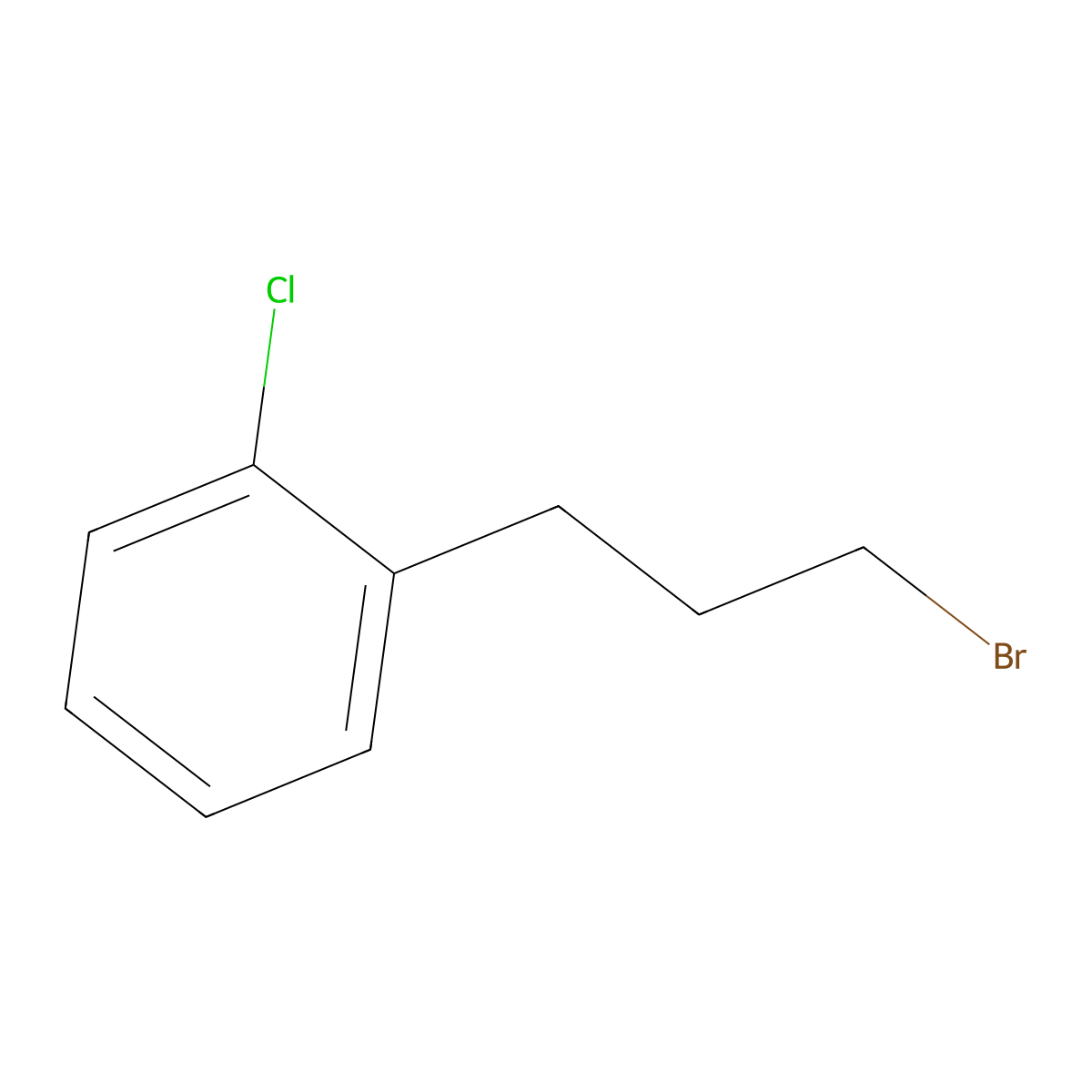 1-(3-Bromopropyl)-2-chlorobenzene molecular structure, CAS 54877-27-9