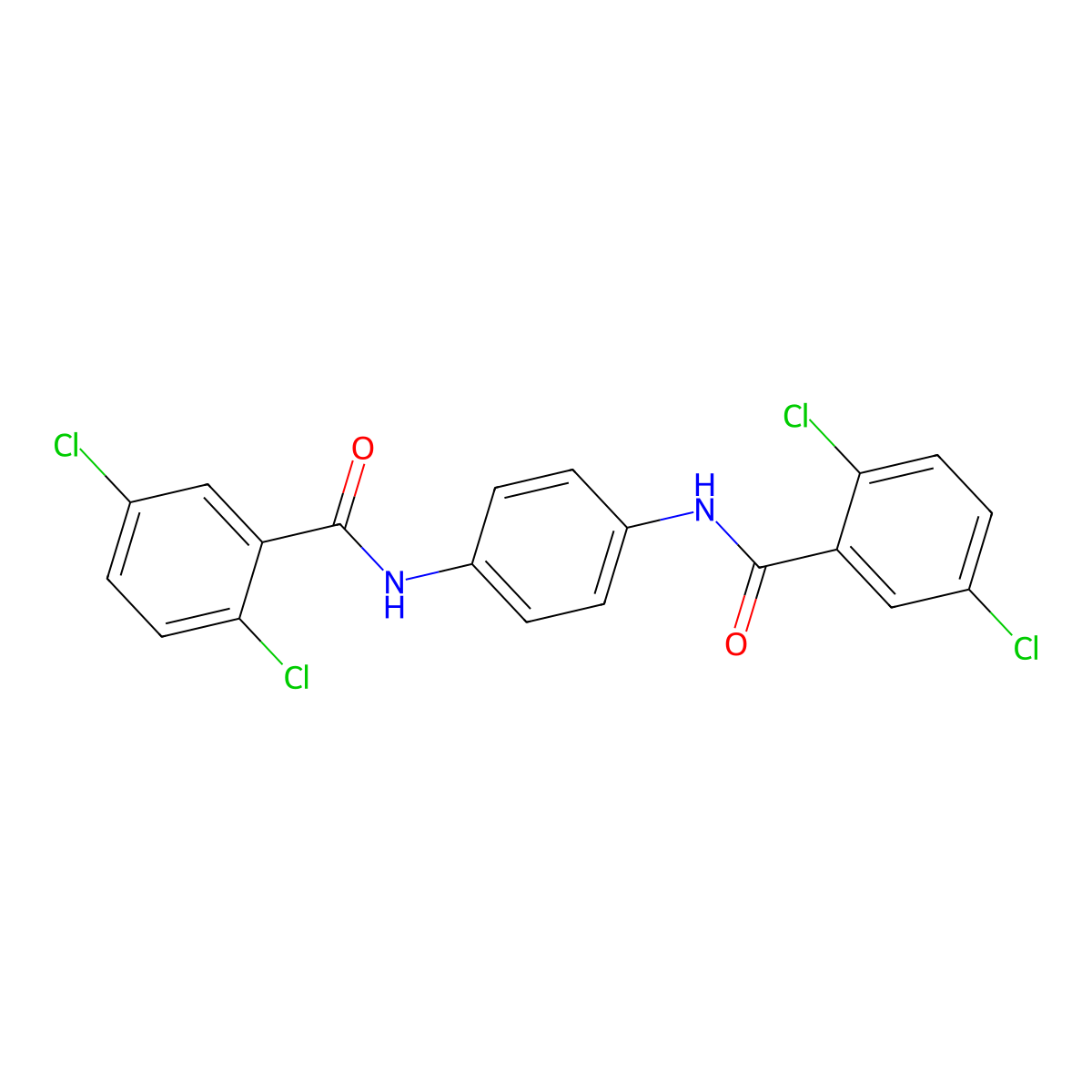N,N'-(1,4-phenylene)bis(2,5-dichlorobenzamide) molecular structure, CAS 548779-60-8