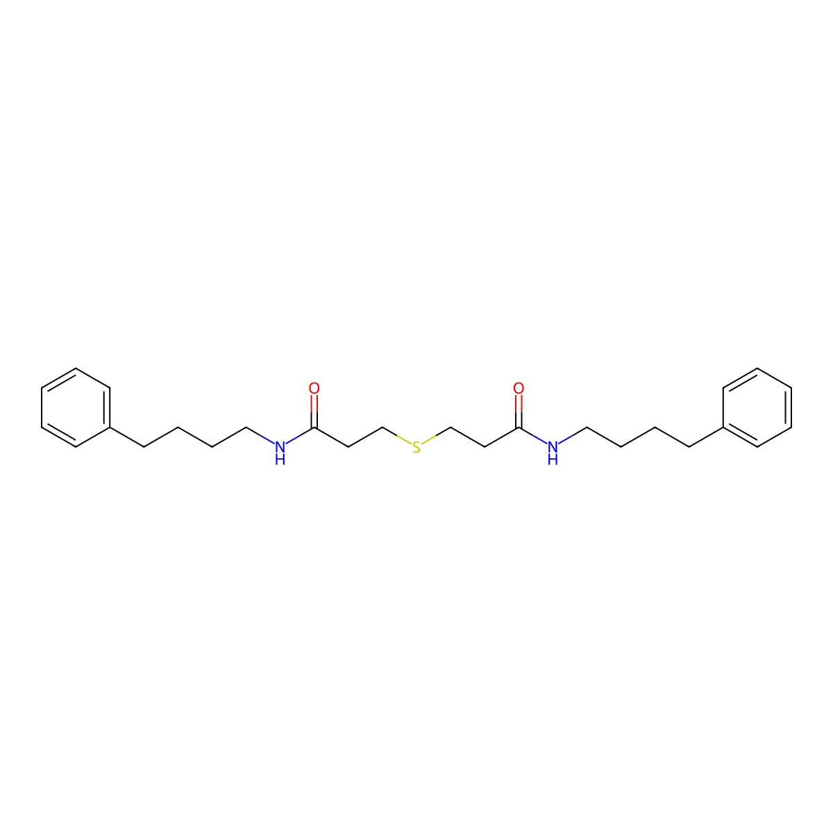 3-[3-oxo-3-(4-phenylbutylamino)propyl]sulfanyl-N-(4-phenylbutyl)propanamide molecular structure, CAS 548781-72-2