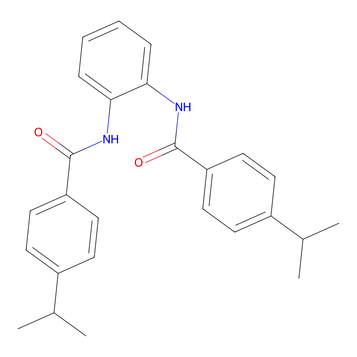 4-propan-2-yl-N-[2-[(4-propan-2-ylbenzoyl)amino]phenyl]benzamide molecular structure, CAS 548782-12-3