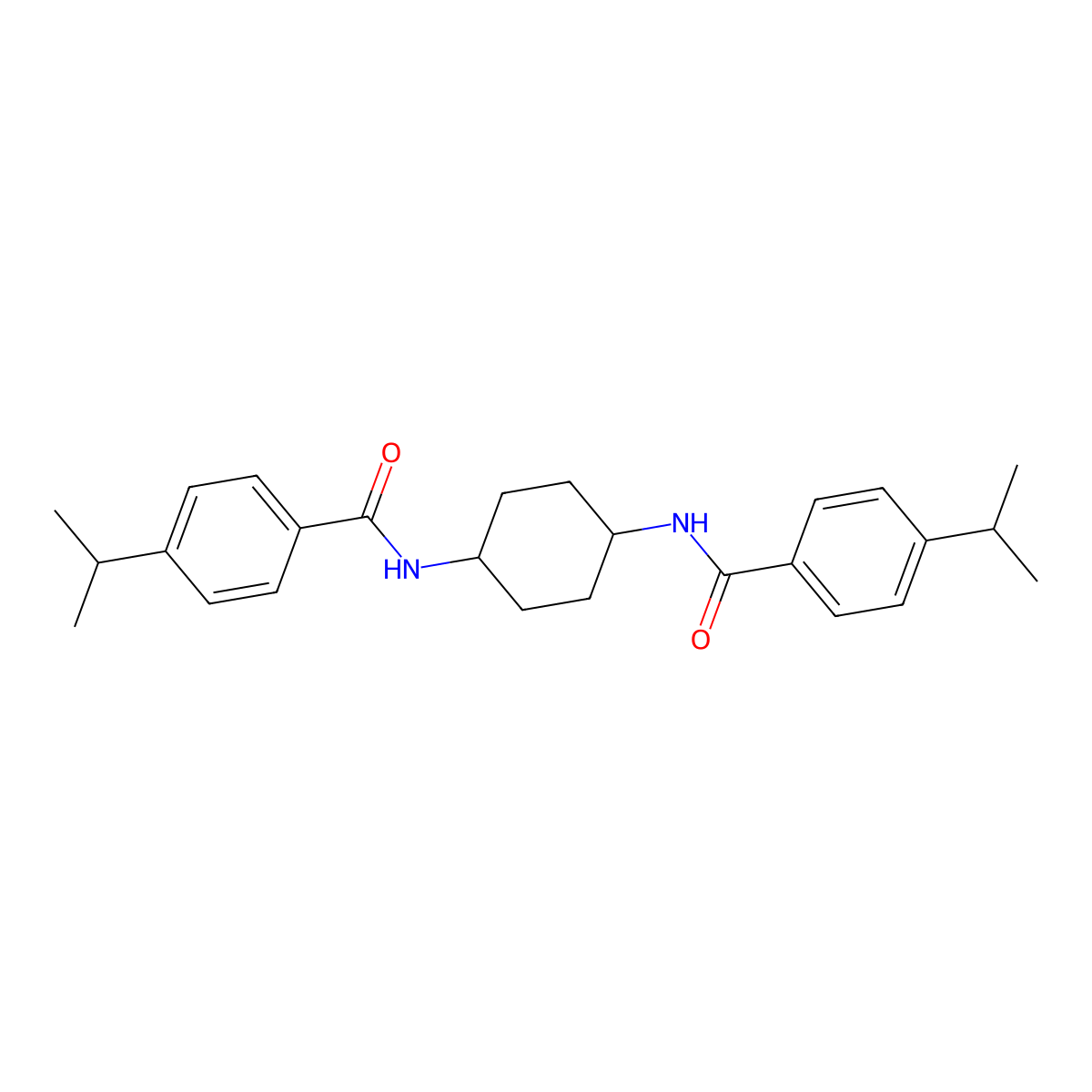 4-isopropyl-N-{4-[(4-isopropylbenzoyl)amino]cyclohexyl}benzamide molecular structure, CAS 548782-59-8