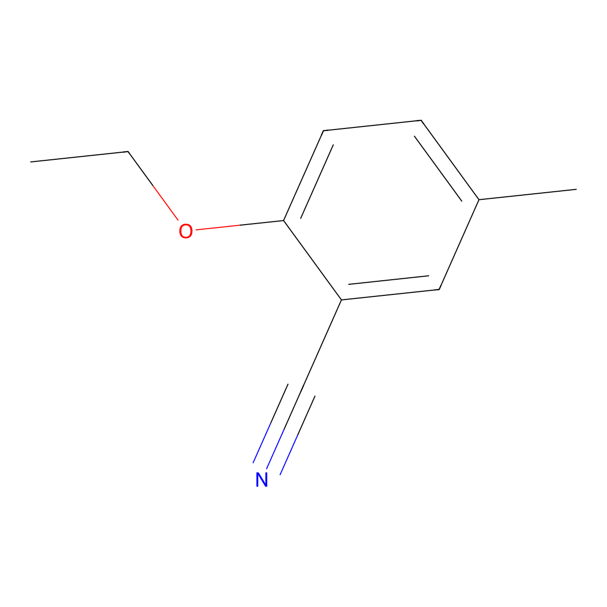 2-Ethoxy-5-methylbenzonitrile molecular structure, CAS 548784-96-9