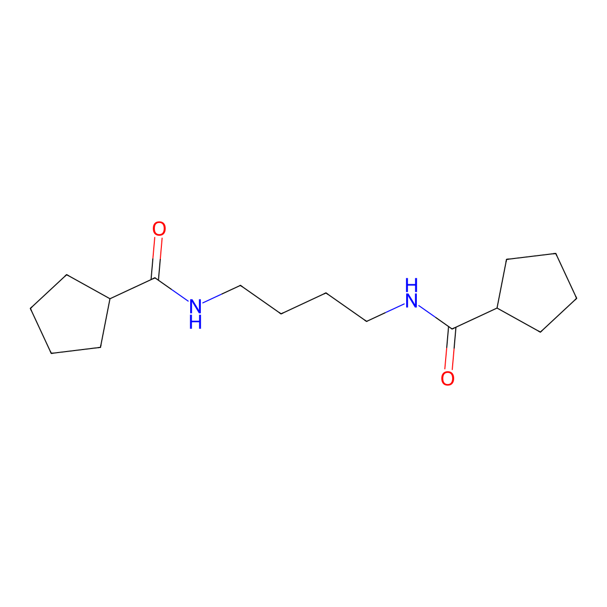 N-[4-(cyclopentanecarbonylamino)butyl]cyclopentanecarboxamide molecular structure, CAS 548786-72-7