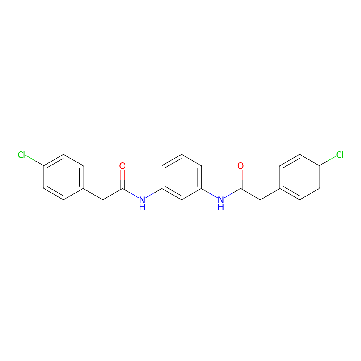 2-(4-chlorophenyl)-N-[3-[[2-(4-chlorophenyl)acetyl]amino]phenyl]acetamide molecular structure, CAS 548786-98-7