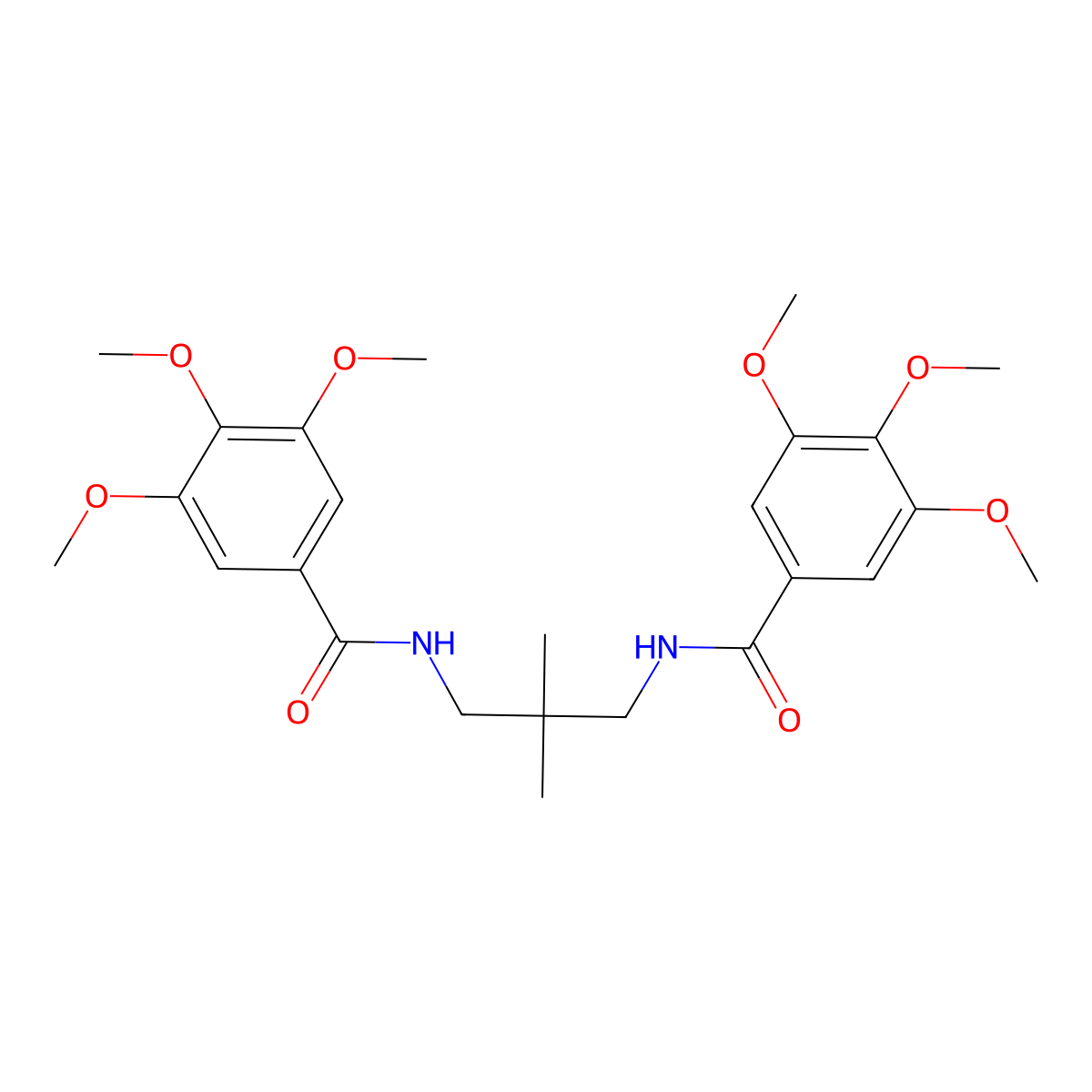 N-[2,2-dimethyl-3-[(3,4,5-trimethoxybenzoyl)amino]propyl]-3,4,5-trimethoxybenzamide molecular structure, CAS 548787-02-6
