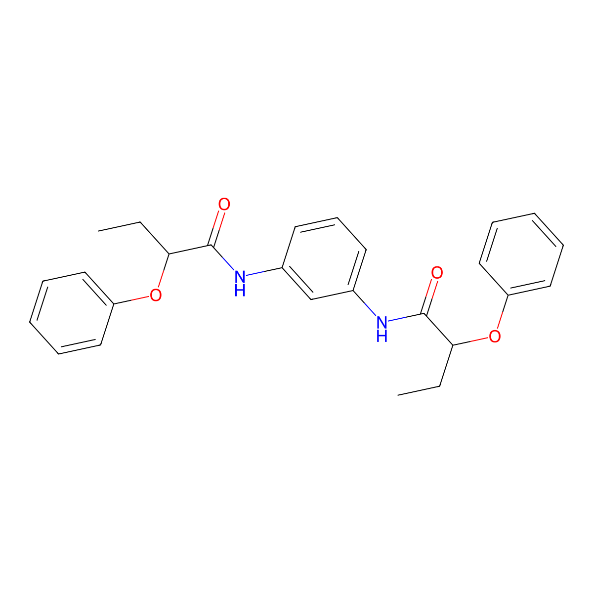 2-phenoxy-N-[3-(2-phenoxybutanoylamino)phenyl]butanamide molecular structure, CAS 548787-18-4