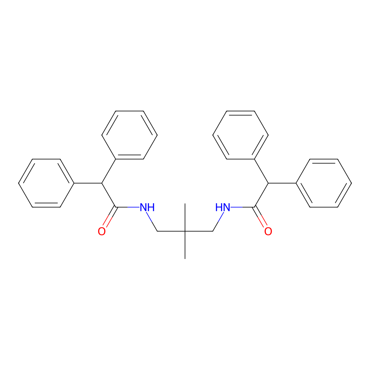 N-[3-[(2,2-diphenylacetyl)amino]-2,2-dimethylpropyl]-2,2-diphenylacetamide molecular structure, CAS 548787-42-4