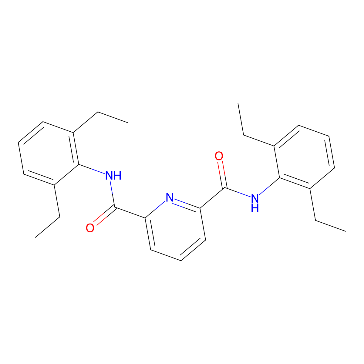 N,N'-bis(2,6-diethylphenyl)pyridine-2,6-dicarboxamide molecular structure, CAS 548787-99-1