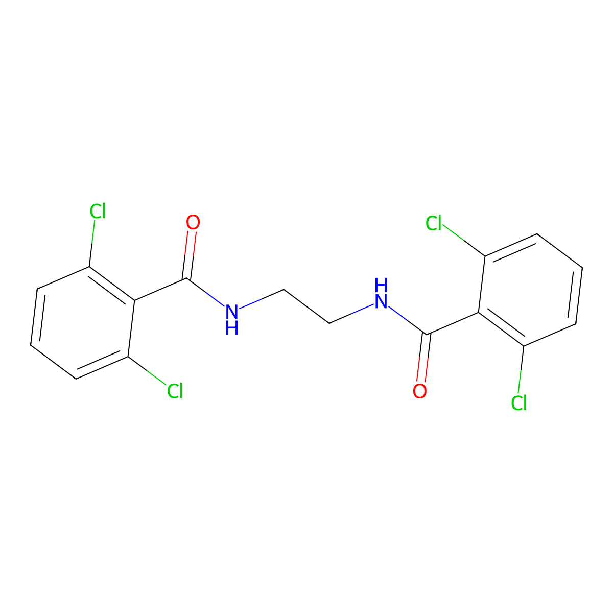 2,6-dichloro-N-{2-[(2,6-dichlorobenzoyl)amino]ethyl}benzamide molecular structure, CAS 548789-06-6
