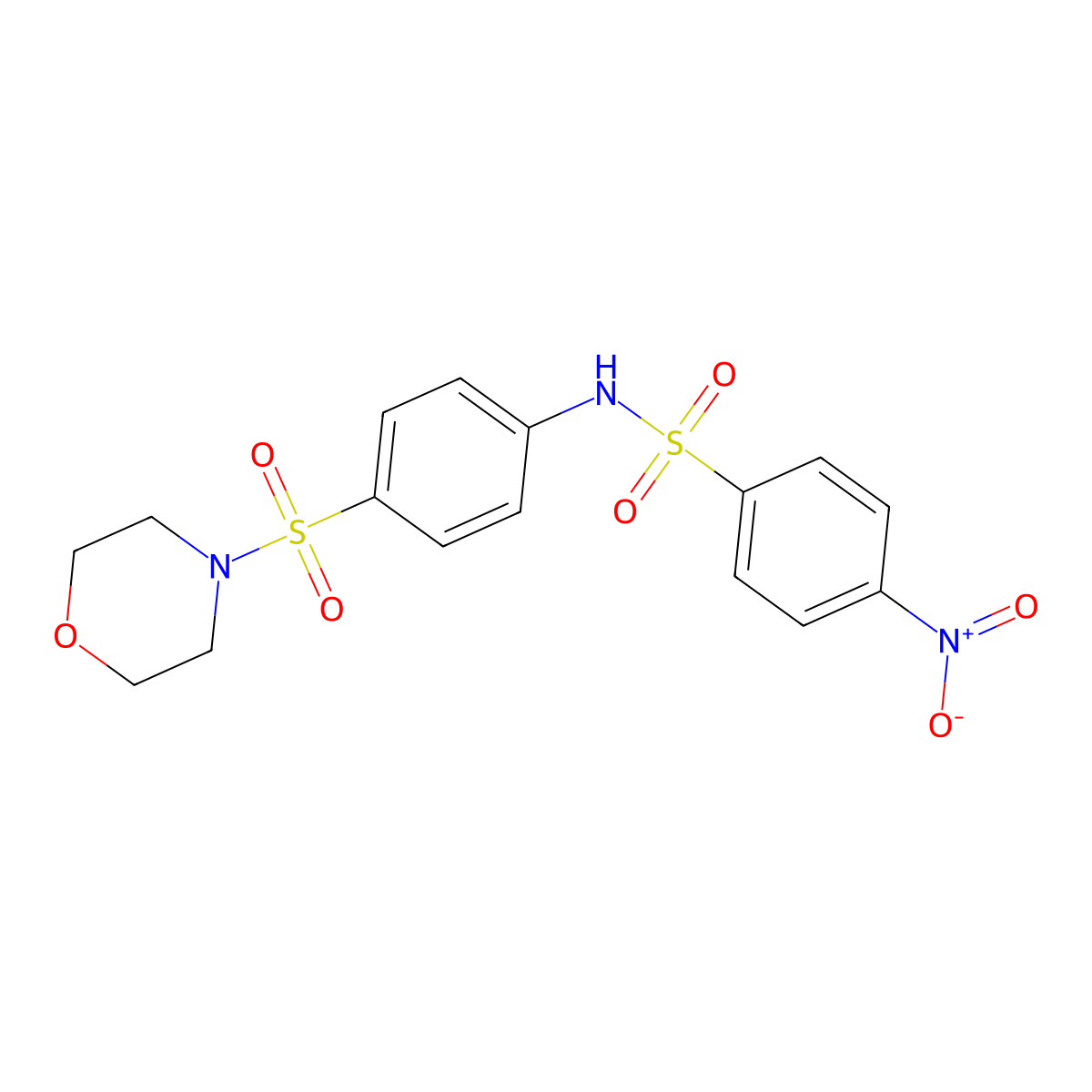 N-(4-morpholin-4-ylsulfonylphenyl)-4-nitrobenzenesulfonamide molecular structure, CAS 548789-38-4