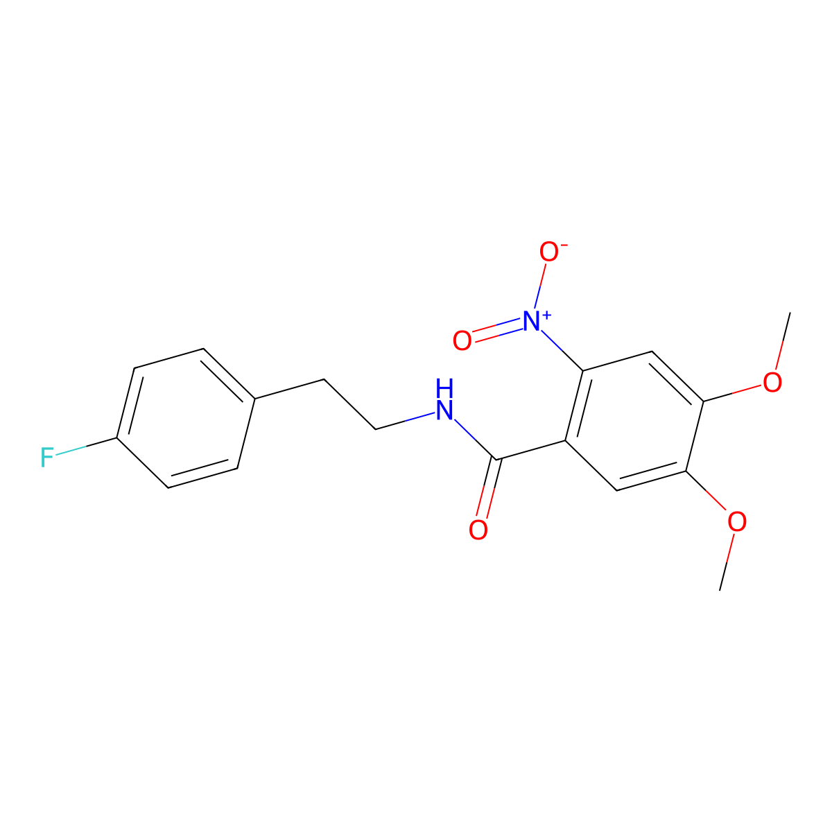 N-[2-(4-fluorophenyl)ethyl]-4,5-dimethoxy-2-nitrobenzamide molecular structure, CAS 548789-46-4