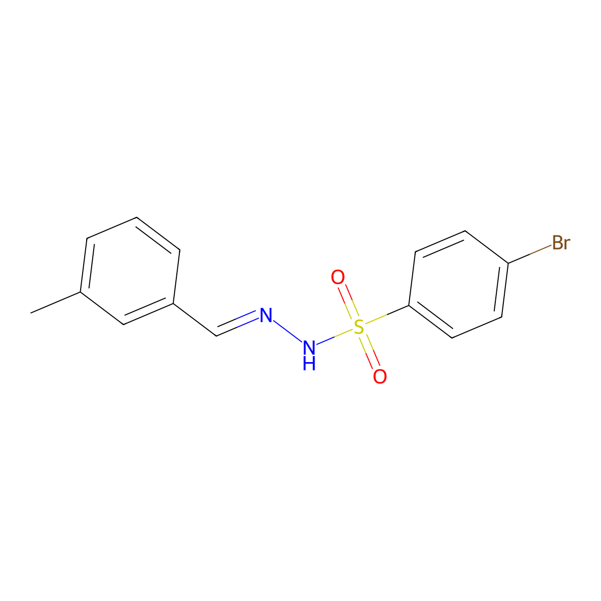 4-bromo-N'-(3-methylbenzylidene)benzenesulfonohydrazide molecular structure, CAS 548789-77-1