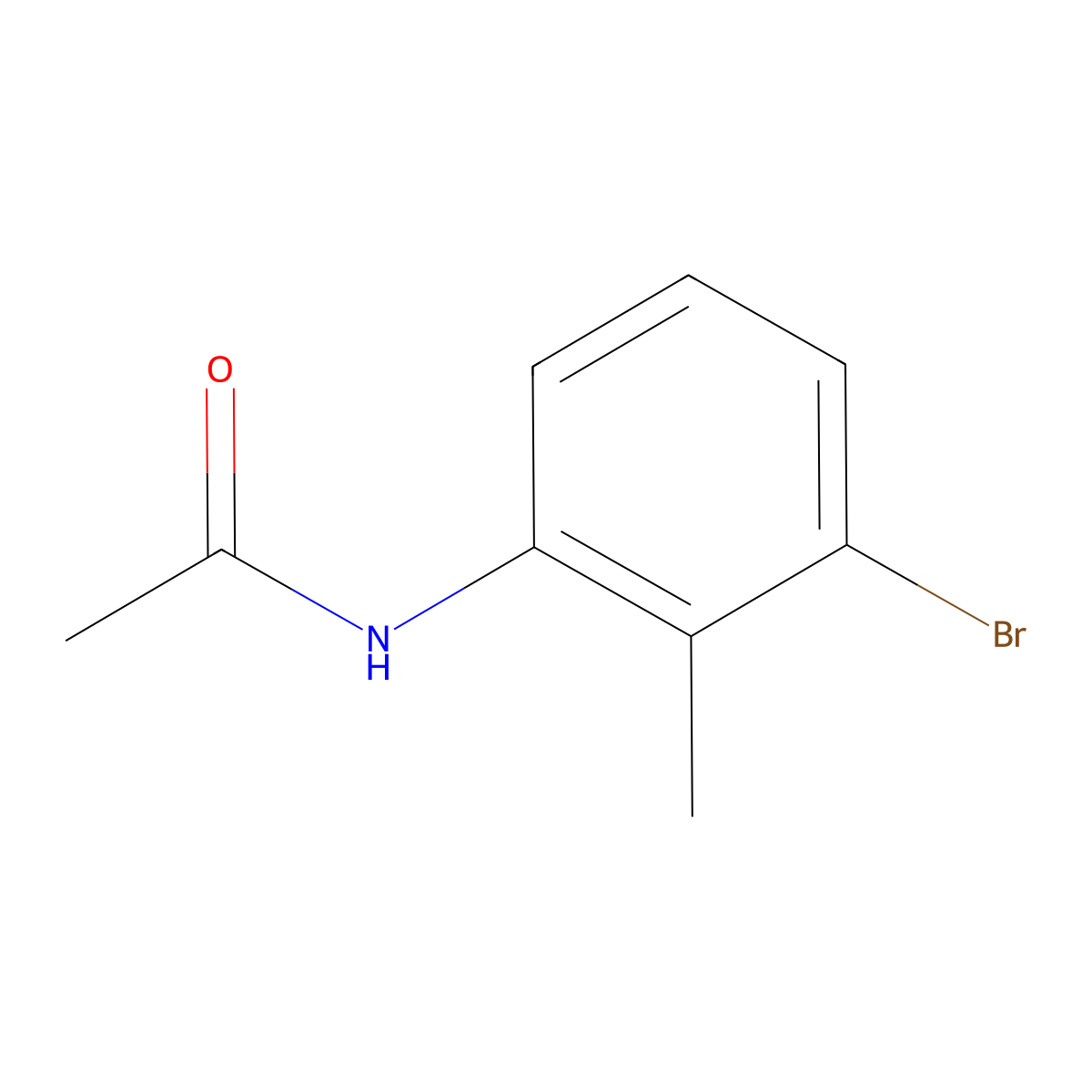 N-(3-bromo-2-methylphenyl)acetamide molecular structure, CAS 54879-19-5