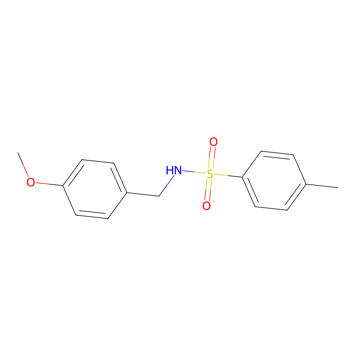 N-[(4-methoxyphenyl)methyl]-4-methylbenzenesulfonamide molecular structure, CAS 54879-64-0