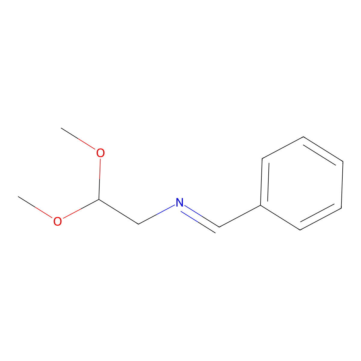 2,2-dimethoxy-N-(phenylmethylene)-1-ethanamine molecular structure, CAS 54879-74-2