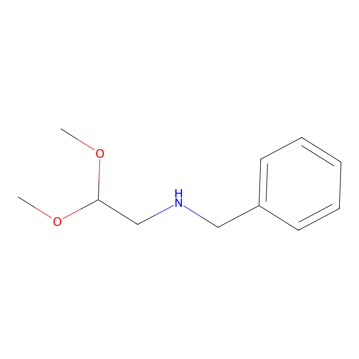 N-Benzyl-2,2-dimethoxyethan-1-amine molecular structure, CAS 54879-88-8