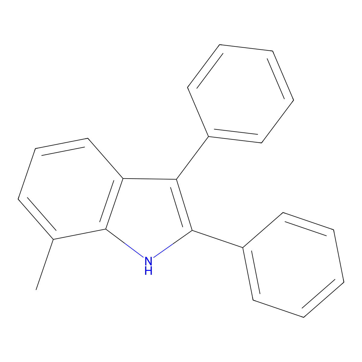 7-Methyl-2,3-diphenyl-1H-indole molecular structure, CAS 54879-93-5