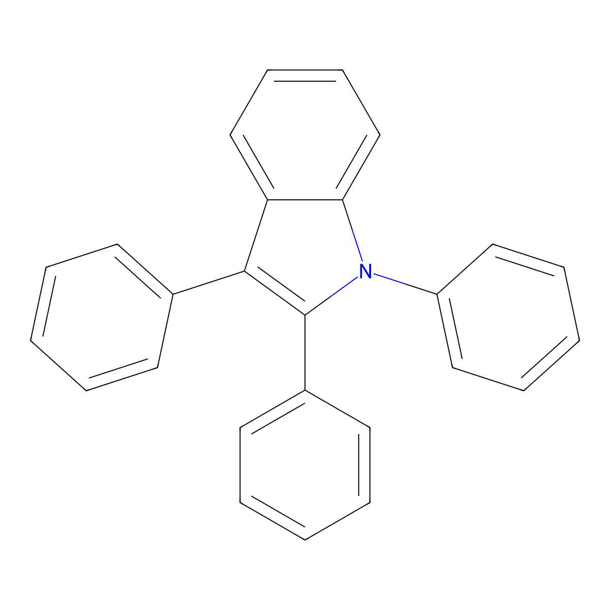 1H-Indole, 1,2,3-triphenyl- molecular structure, CAS 54879-94-6