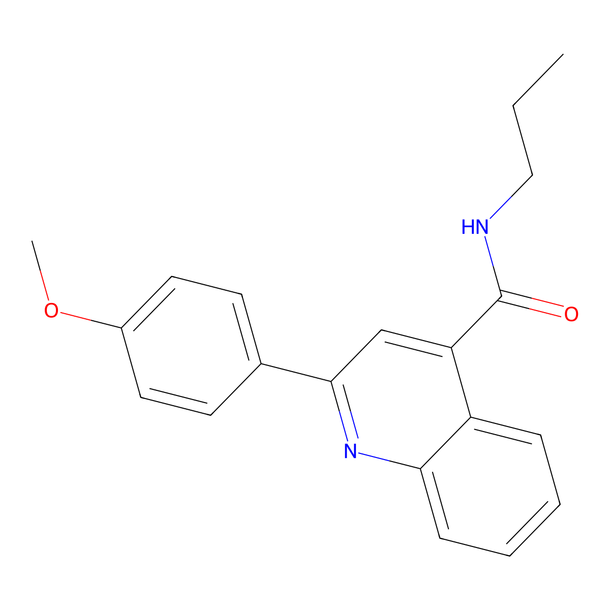 2-(4-methoxyphenyl)-N-propylquinoline-4-carboxamide molecular structure, CAS 548790-58-5