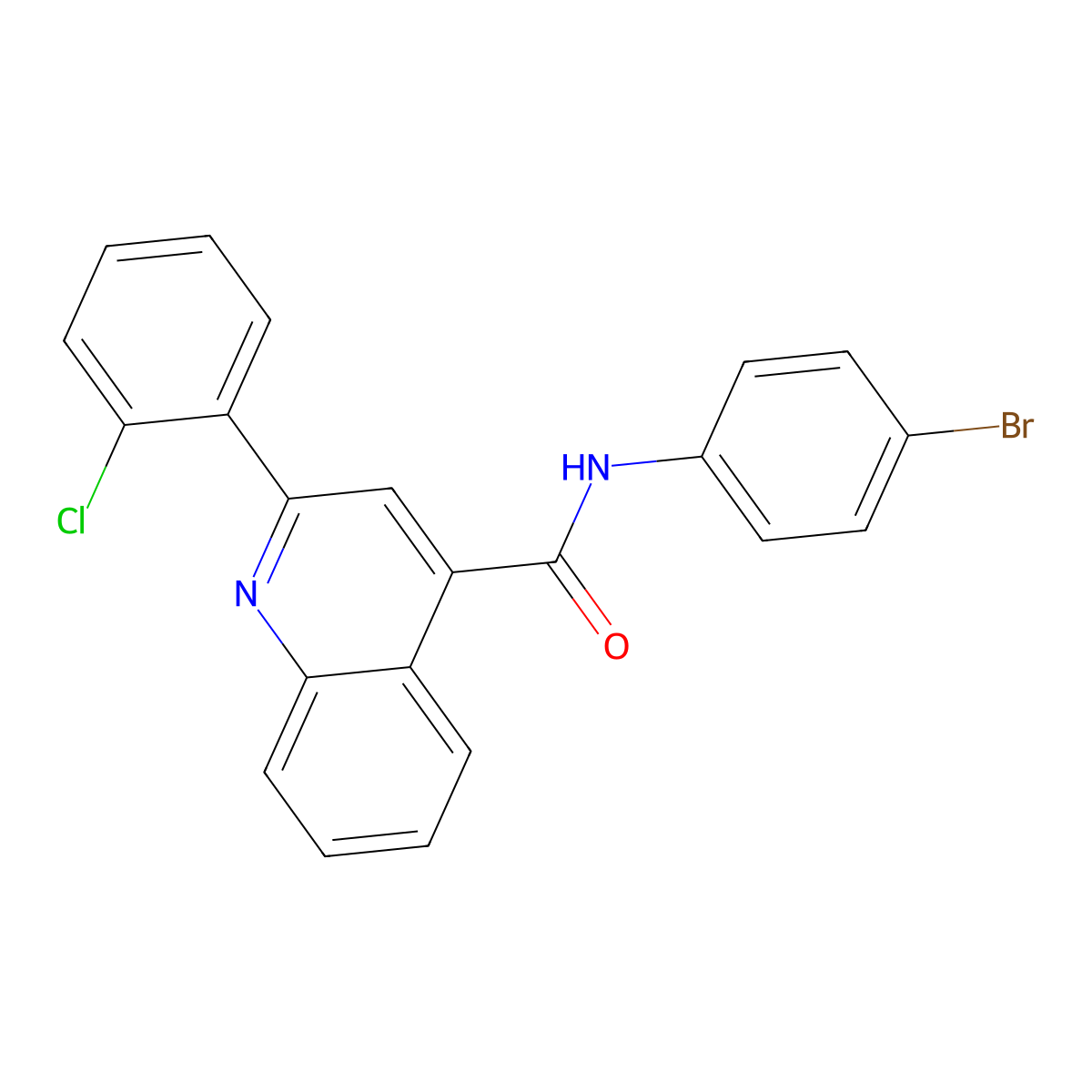 N-(4-bromophenyl)-2-(2-chlorophenyl)quinoline-4-carboxamide molecular structure, CAS 548790-73-4
