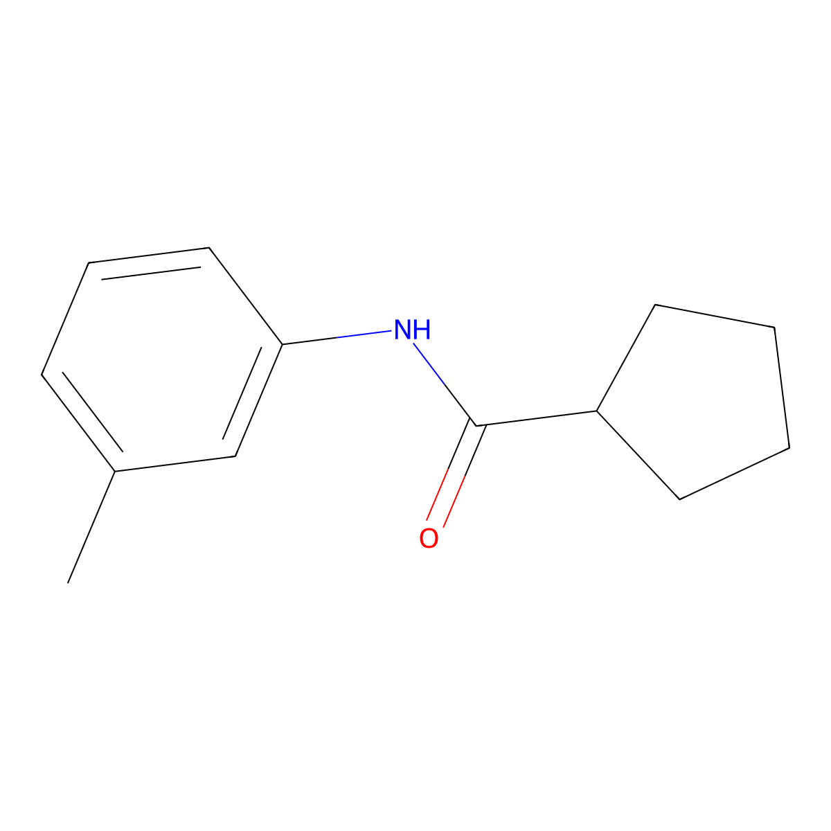 N-(3-methylphenyl)cyclopentanecarboxamide molecular structure, CAS 548790-81-4