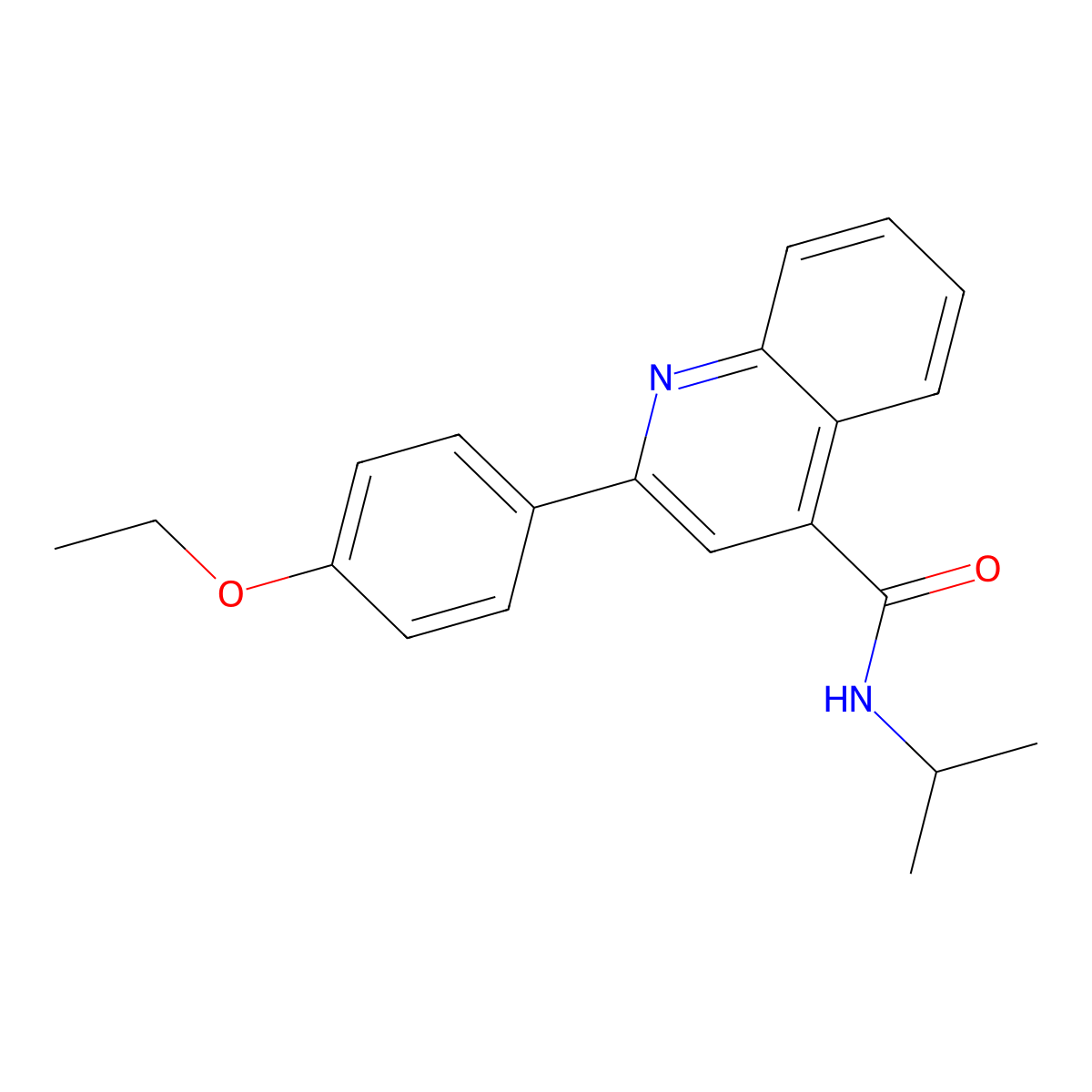 2-(4-ethoxyphenyl)-N-isopropyl-4-quinolinecarboxamide molecular structure, CAS 548791-66-8
