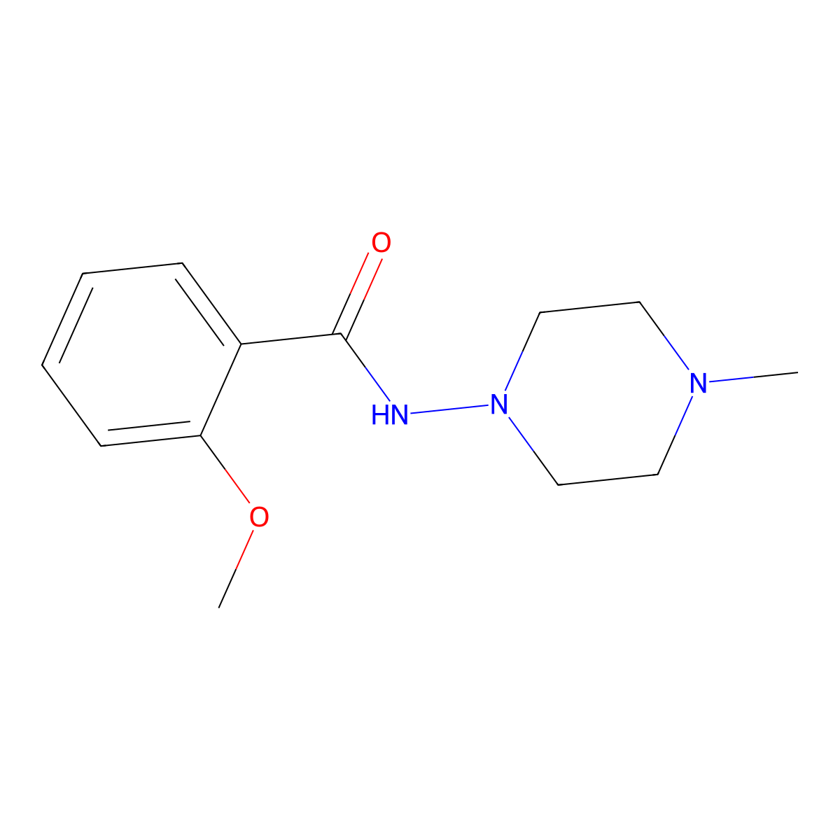 2-methoxy-N-(4-methylpiperazin-1-yl)benzamide molecular structure, CAS 548791-74-8