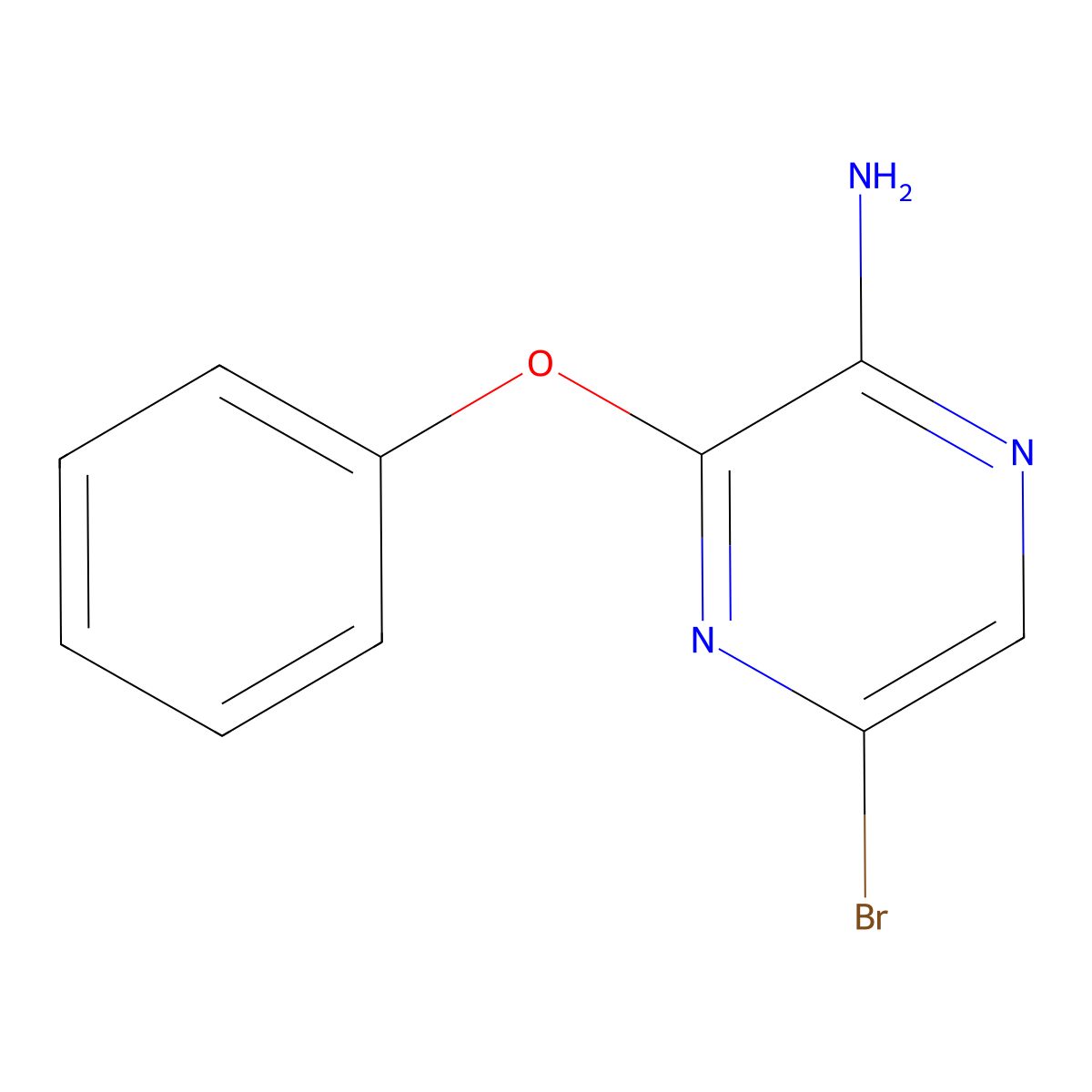 5-Bromo-3-phenoxypyrazin-2-amine molecular structure, CAS 548793-12-0