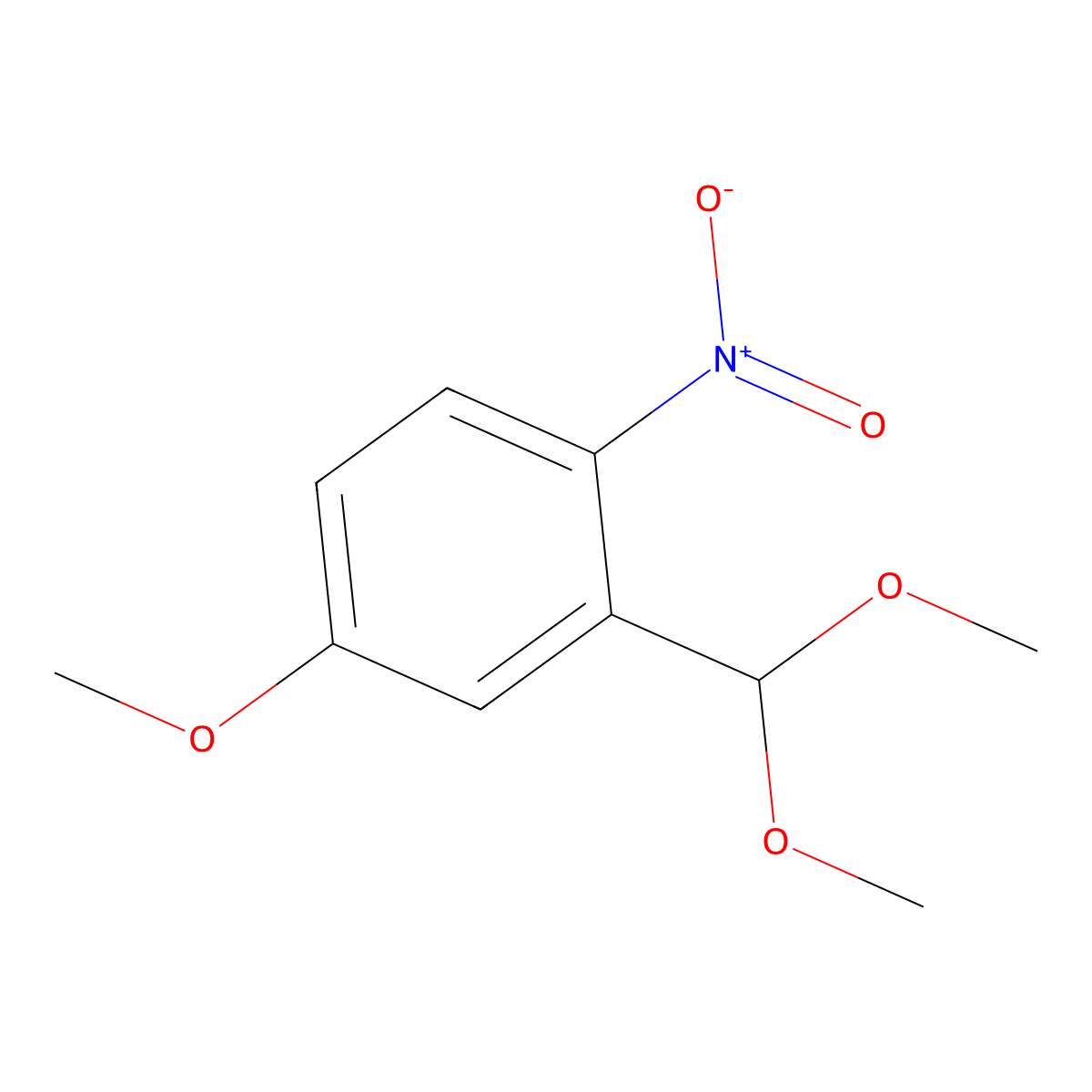 2-(Dimethoxymethyl)-4-methoxy-1-nitrobenzene molecular structure, CAS 548798-22-7