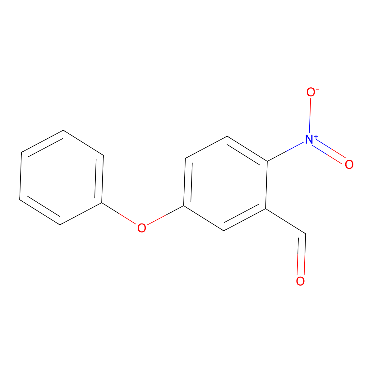 2-Nitro-5-phenoxybenzaldehyde molecular structure, CAS 548798-25-0