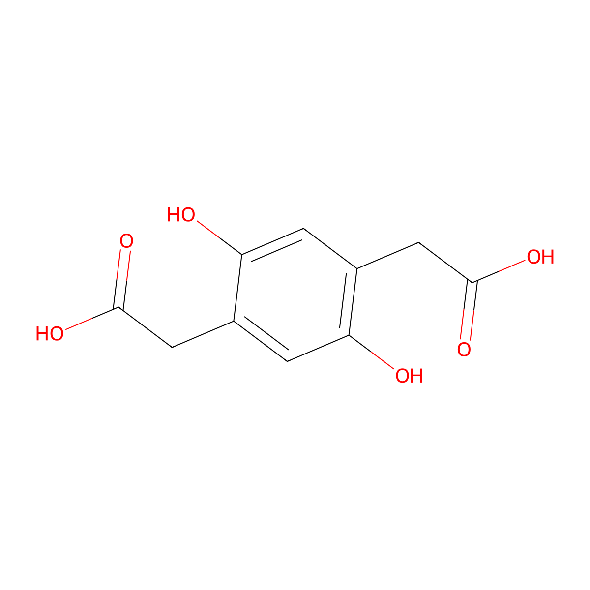 2,5-Dihydroxy-p-benzenediacetic acid molecular structure, CAS 5488-16-4