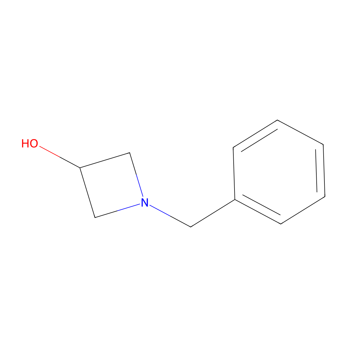N-Benzyl-3-hydroxyazetidine molecular structure, CAS 54881-13-9