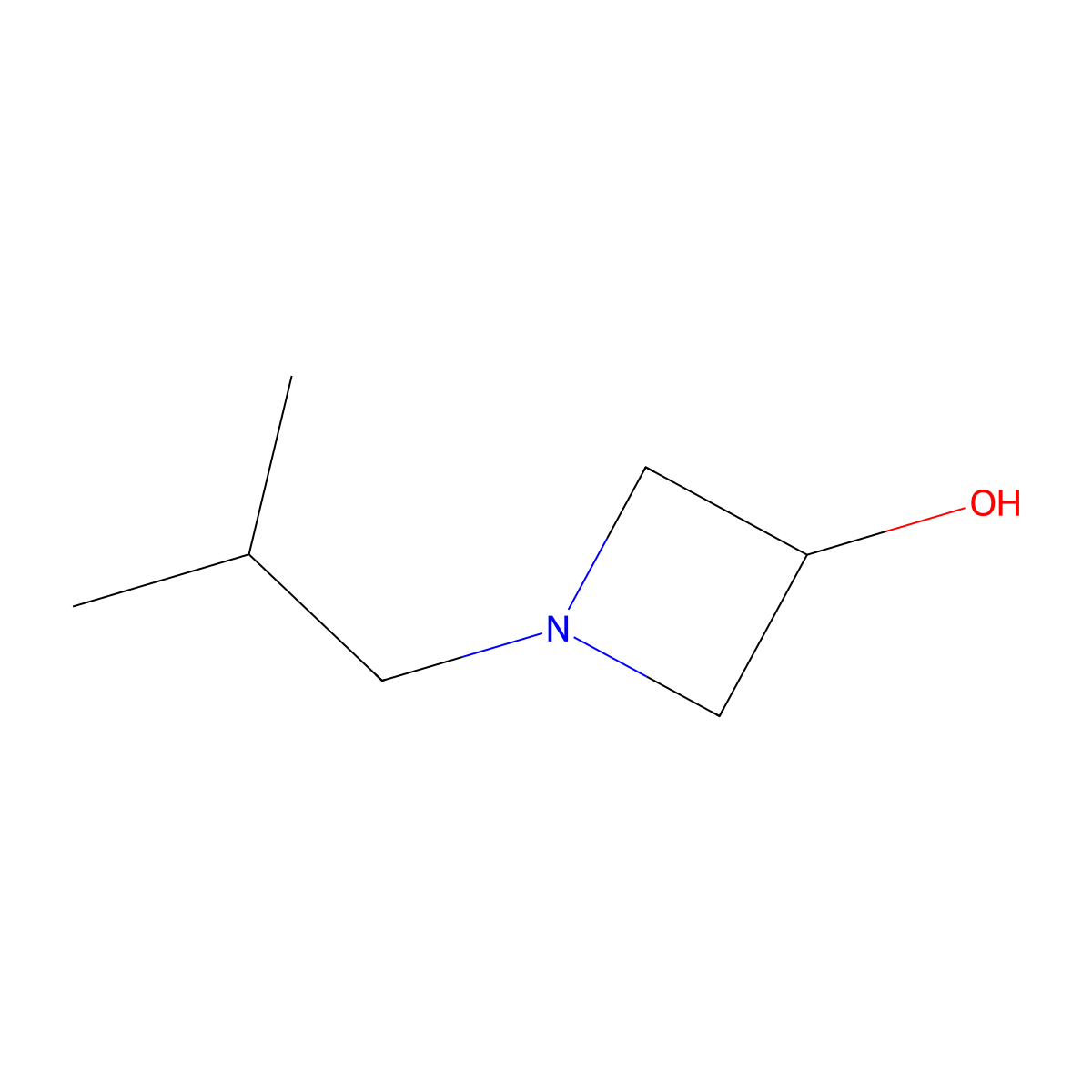 1-Isobutylazetidin-3-ol molecular structure, CAS 54881-14-0