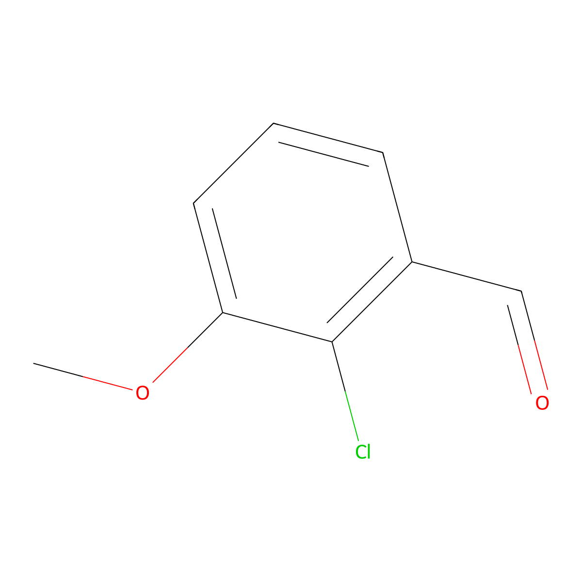 2-Chloro-3-methoxybenzaldehyde molecular structure, CAS 54881-49-1
