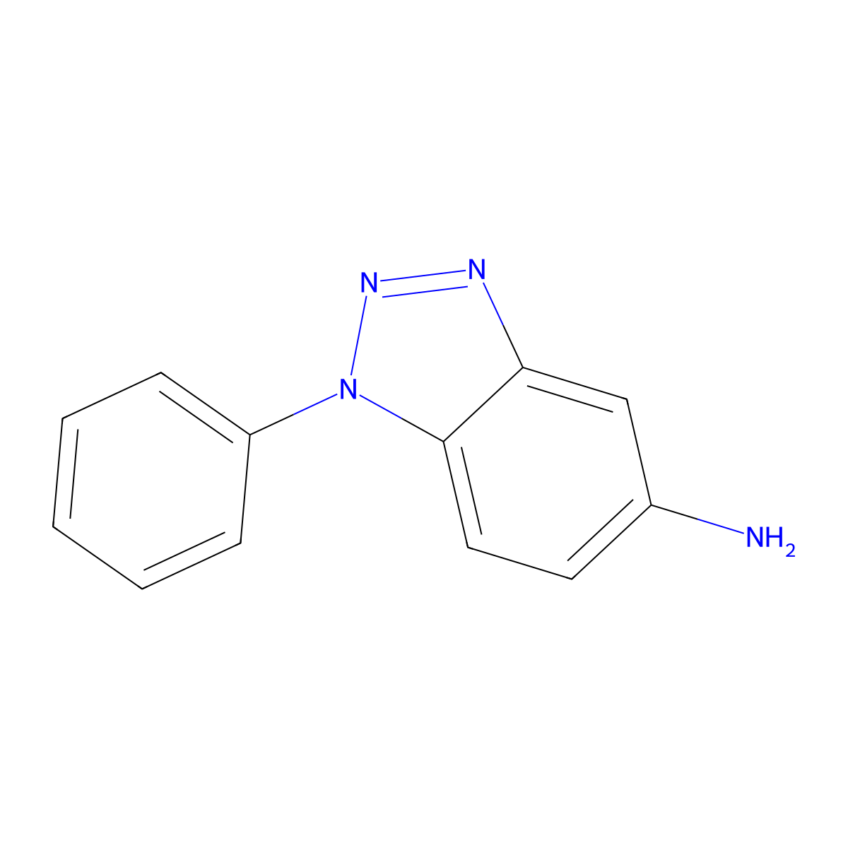1-Phenyl-1H-benzo[d][1,2,3]triazol-5-amine molecular structure, CAS 54883-78-2
