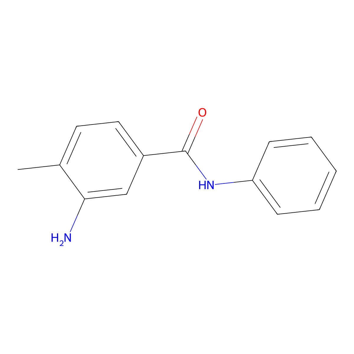 3-amino-4-methyl-N-phenylbenzamide molecular structure, CAS 54884-13-8