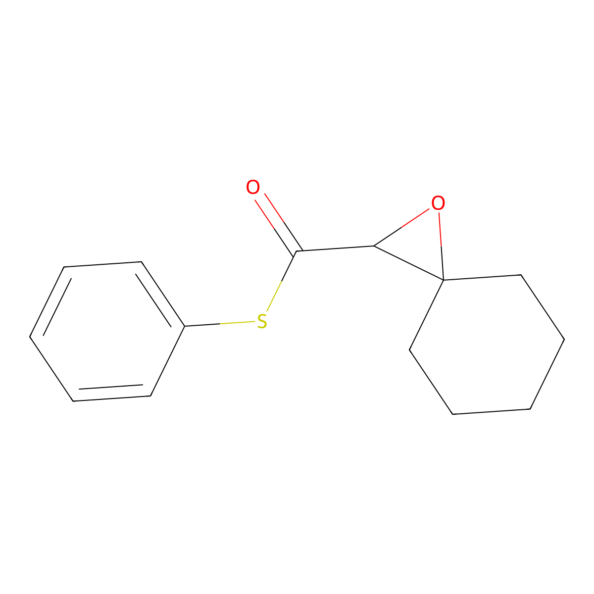 S-Phenyl 1-oxaspiro(2.5)octane-2-carbothioate molecular structure, CAS 54885-07-3