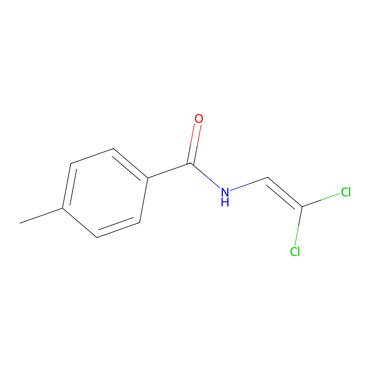 N-(2,2-dichloroethenyl)-4-methylbenzamide molecular structure, CAS 54888-30-1
