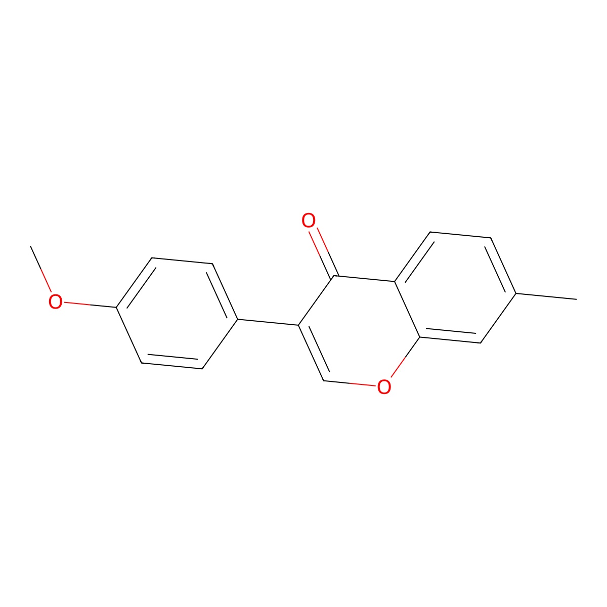 3-(4-Methoxyphenyl)-7-methyl-4H-chromen-4-one molecular structure, CAS 54889-75-7