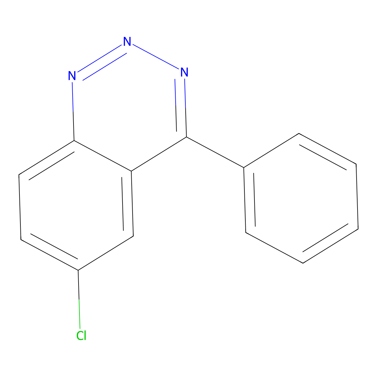 6-Chloro-4-phenyl-1,2,3-benzotriazine molecular structure, CAS 54893-18-4