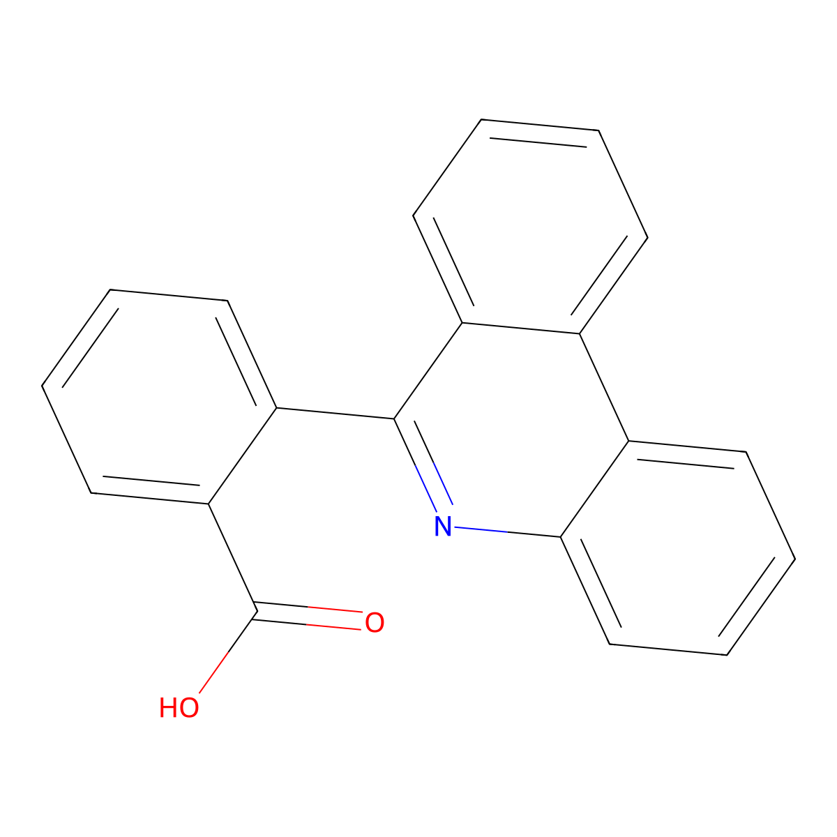 Benzoic acid, 2-(6-phenanthridinyl)- molecular structure, CAS 54893-50-4