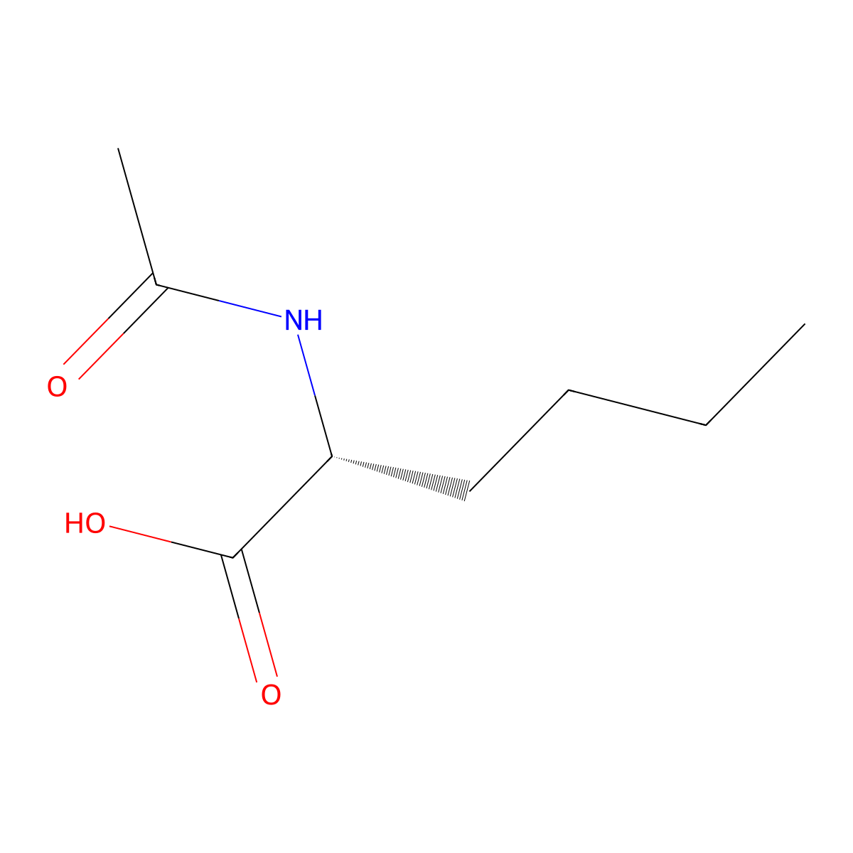 N-Acetyl-D-norleucine molecular structure, CAS 54896-21-8