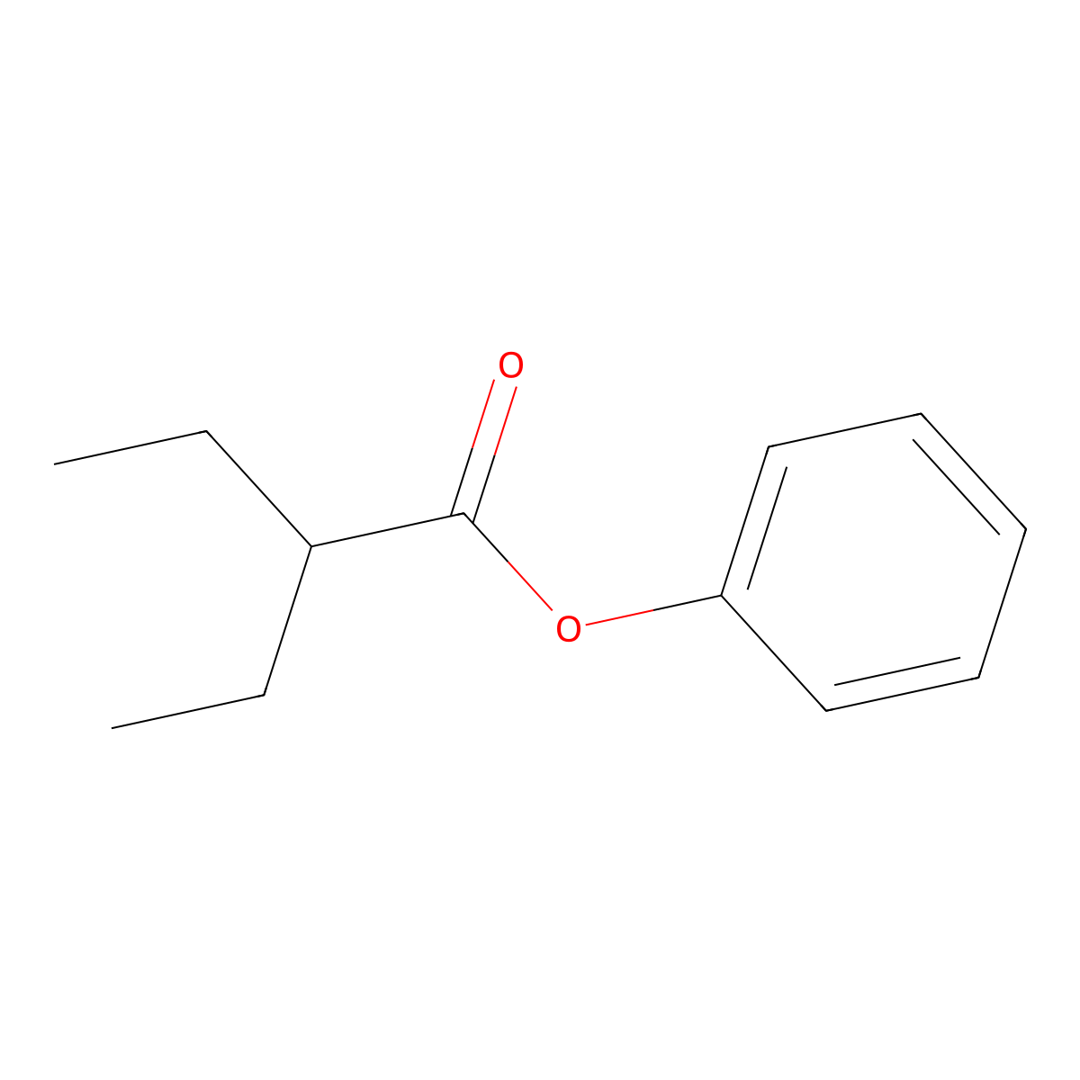 Phenyl 2-ethylbutanoate molecular structure, CAS 54897-51-7