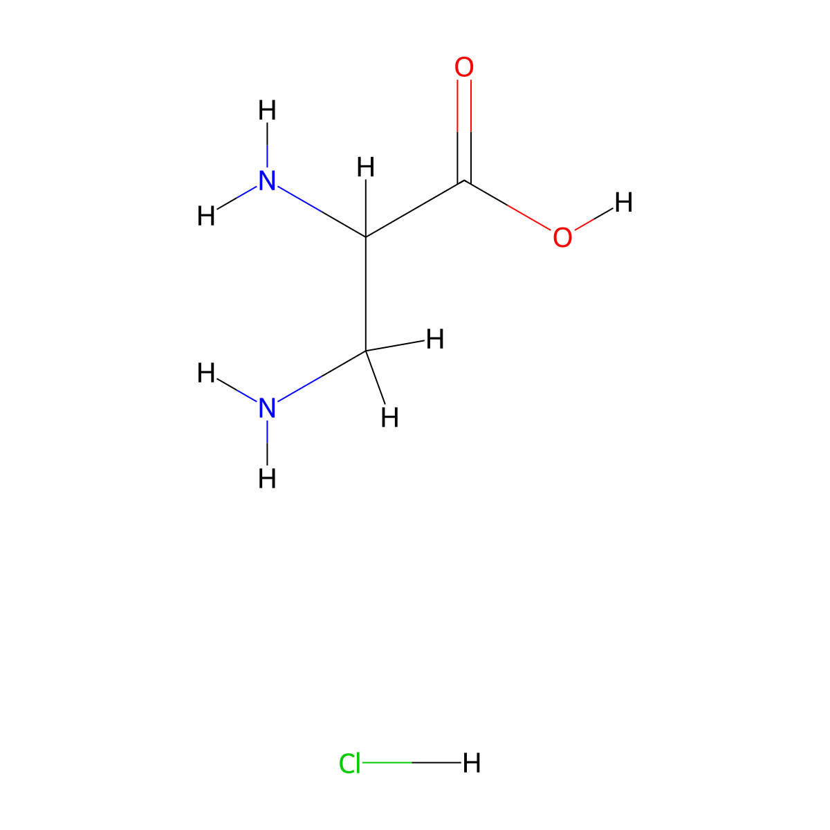 2,3-Diaminopropionic acid hydrochloride molecular structure, CAS 54897-59-5