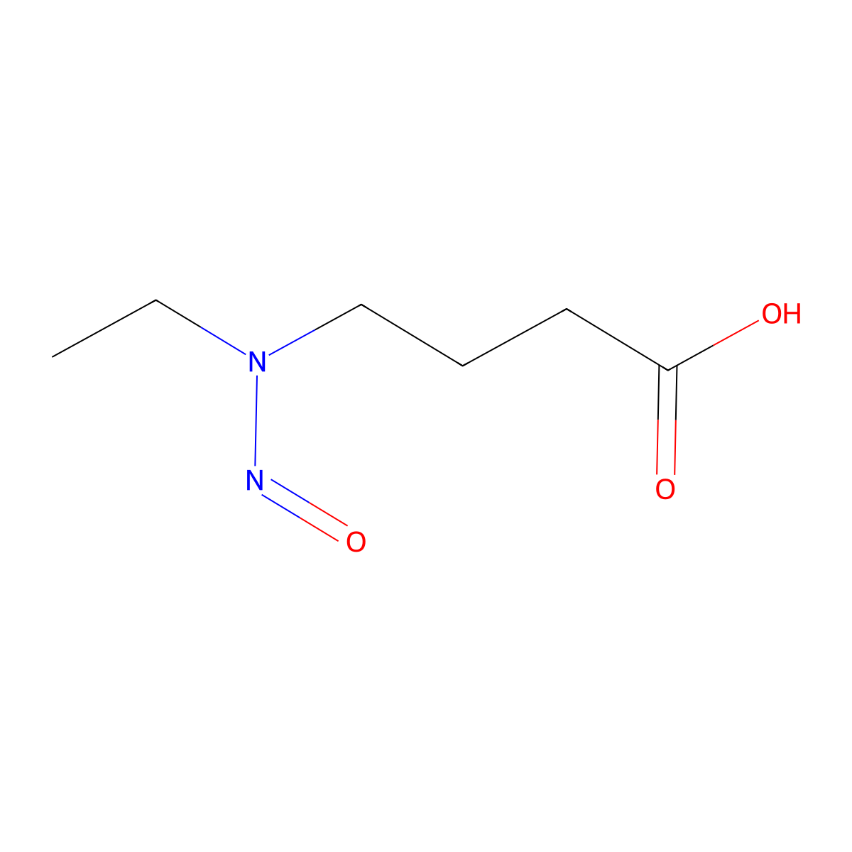 4-[Ethyl(nitroso)amino]butanoic acid molecular structure, CAS 54897-63-1
