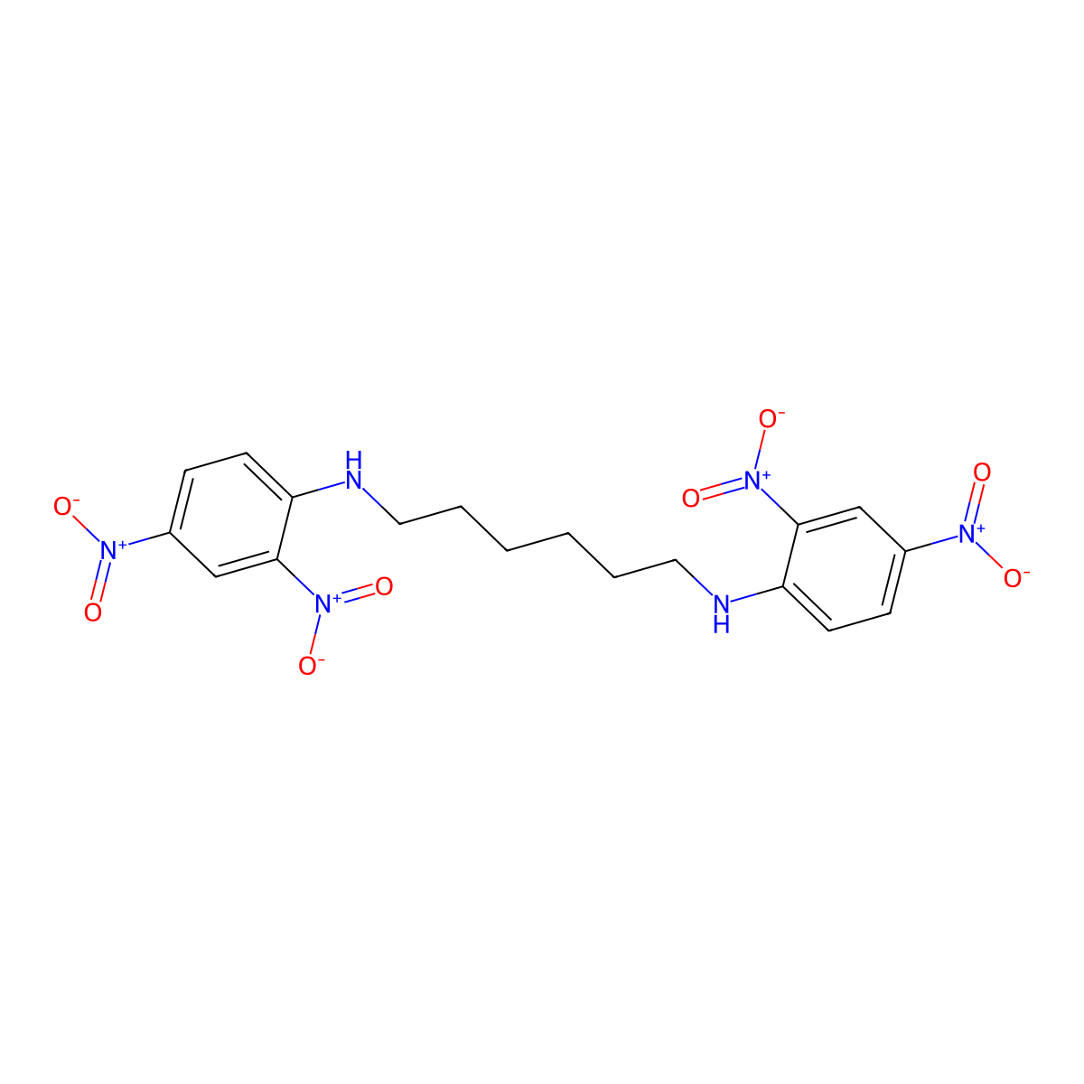 N,N'-bis(2,4-dinitrophenyl)hexane-1,6-diamine molecular structure, CAS 54897-75-5