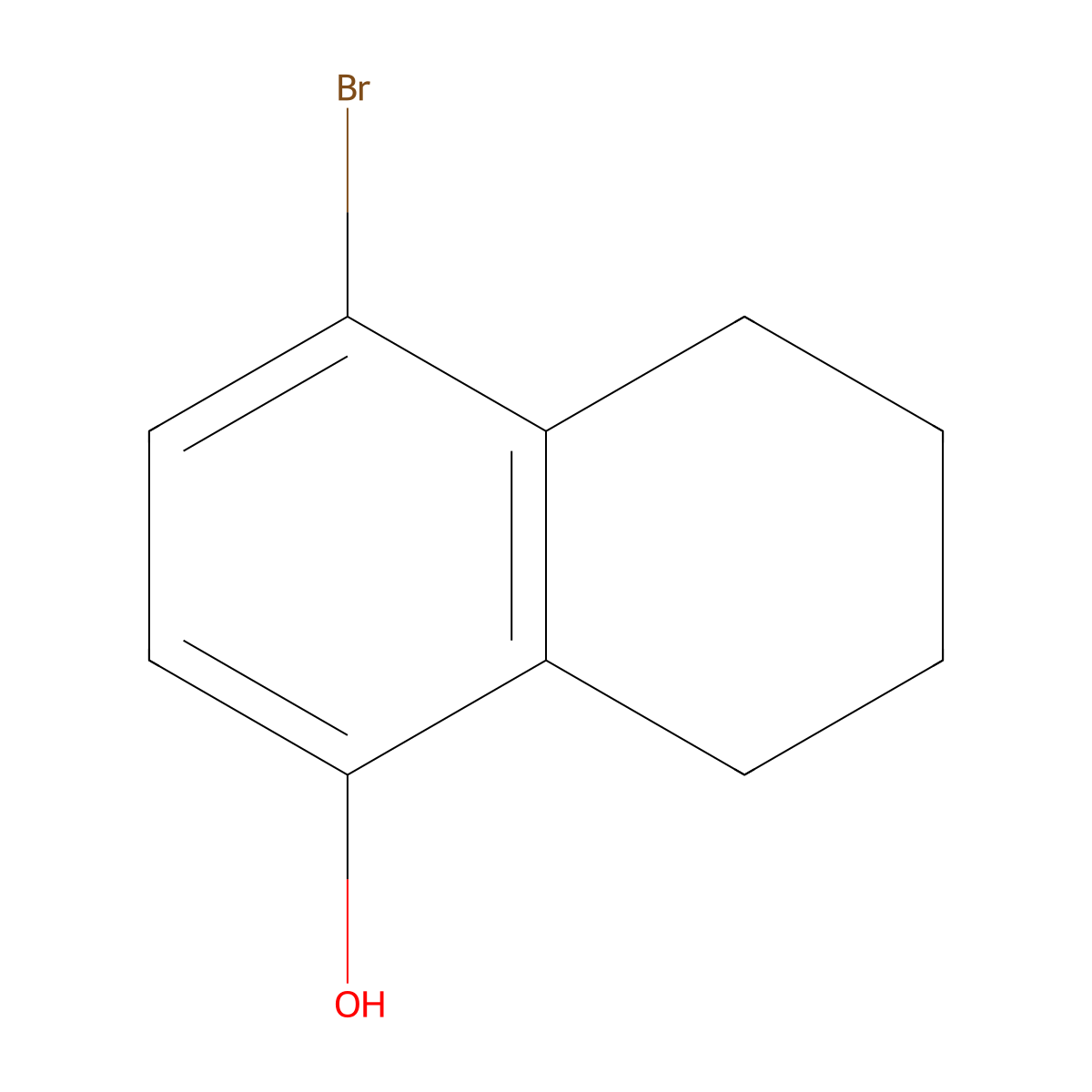 4-Bromo-5,6,7,8-tetrahydronaphthalen-1-ol molecular structure, CAS 54899-73-9