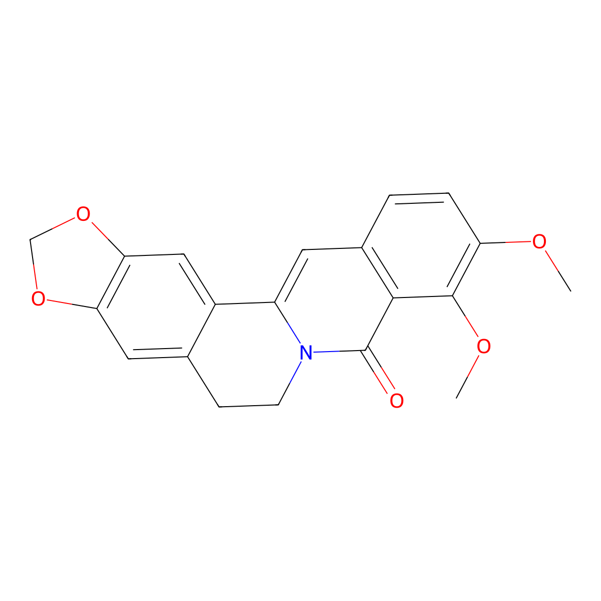 Oxyberberine molecular structure, CAS 549-21-3